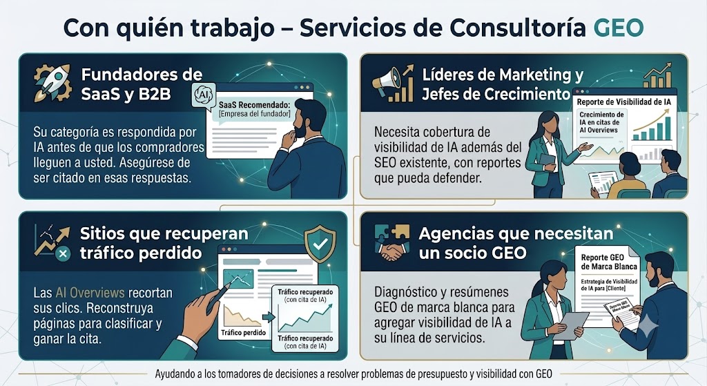 Consultor GEO (Generative Engine Optimization) Ottmar J.G. Francisca en Ámsterdam — que te citen Google AI Overviews, Perplexity y ChatGPT
